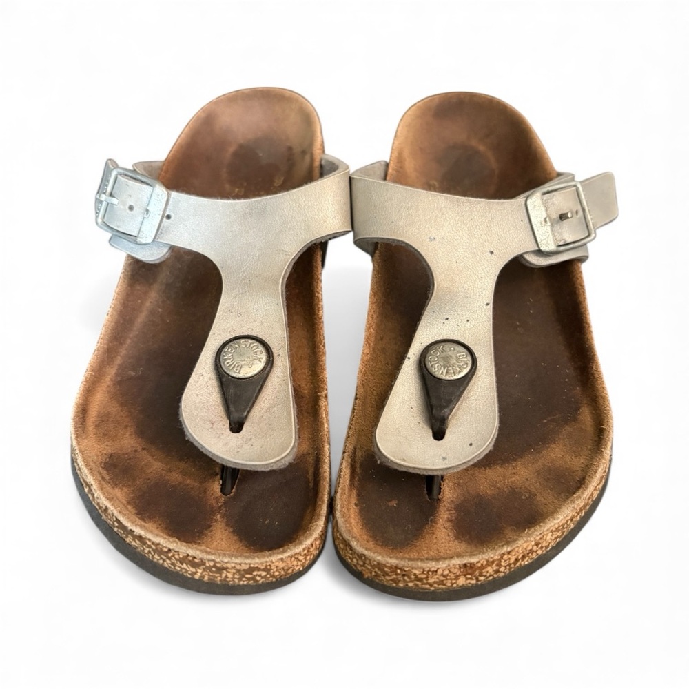 Birkenstock kids Silver and Brown Sandals - Picture 1 of 5